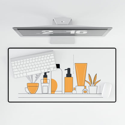 Minimalist Product Design: Bold Gray Illustration Artwork - Desk Mat