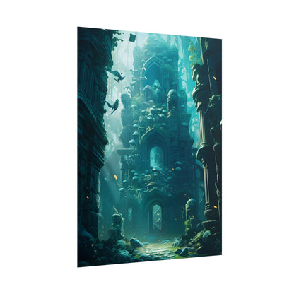 Lost Underwater Civilization: Ancient Artifacts in Mysterious Depths - Poster
