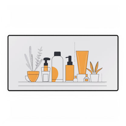 Minimalist Product Design: Bold Gray Illustration Artwork - Desk Mat