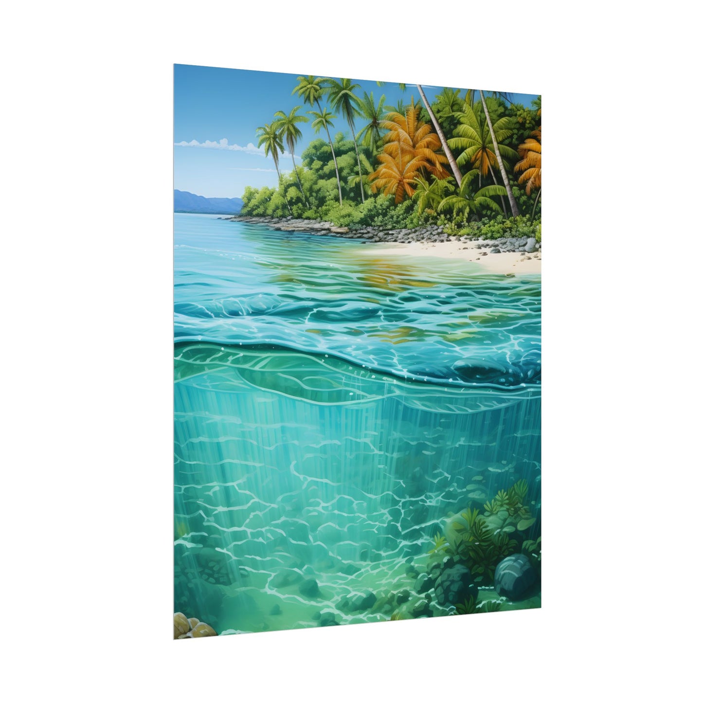 Tropical Island Paradise: Serene Natural Beauty - Poster