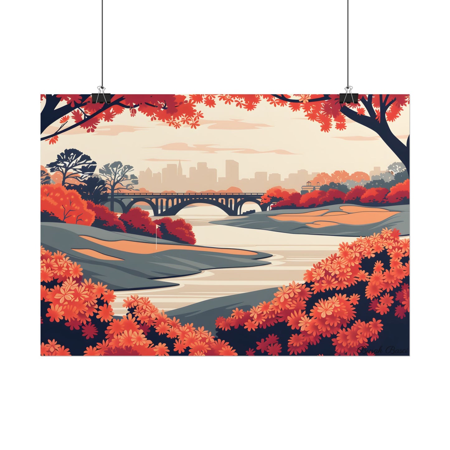 Retro Golf Course Illustration: Classic Greens - Poster