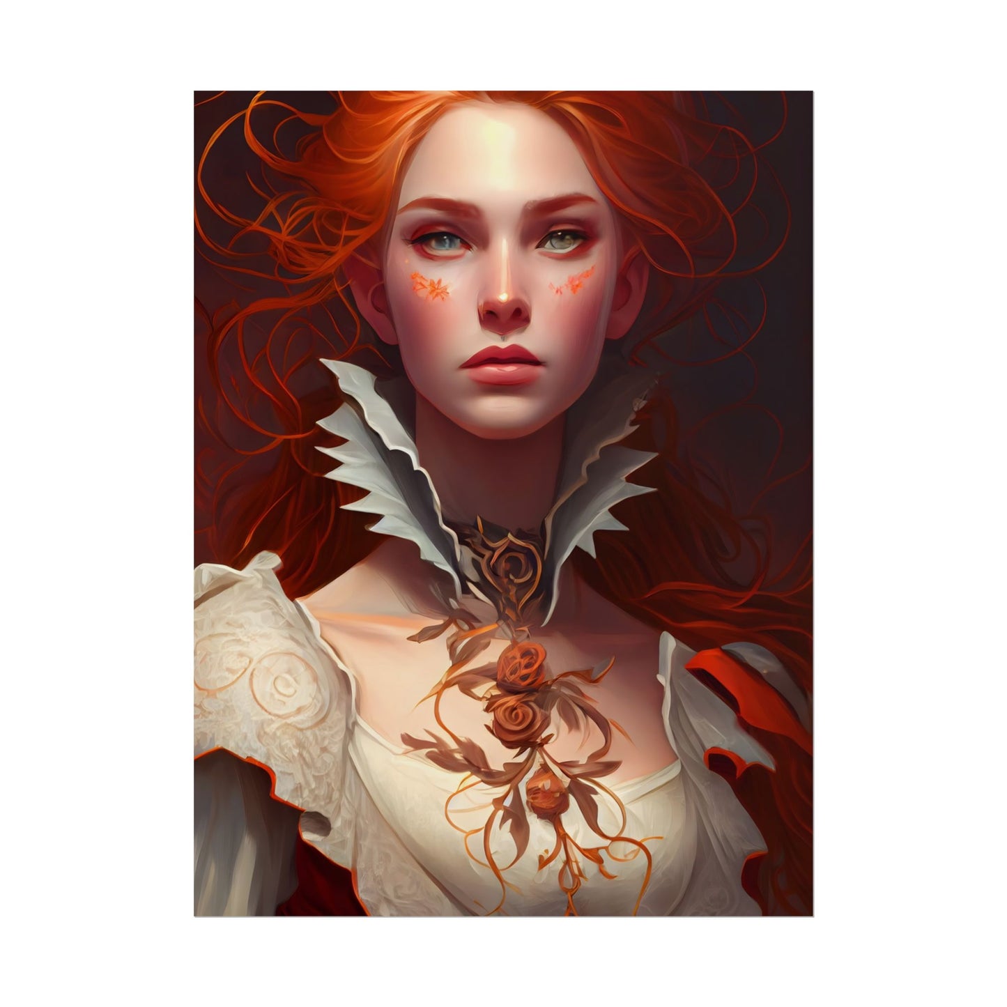 Portrait of a Redhead in Soft Light - Poster