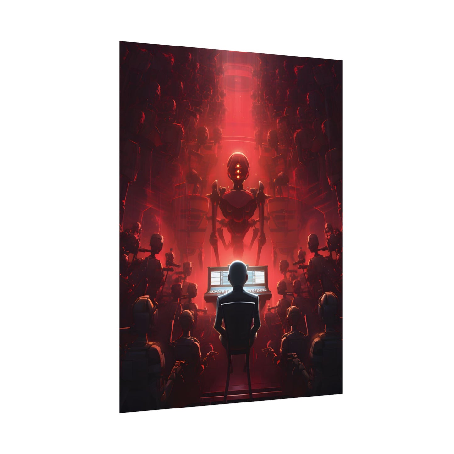 Robot Symphony: Futuristic Music Art - Poster