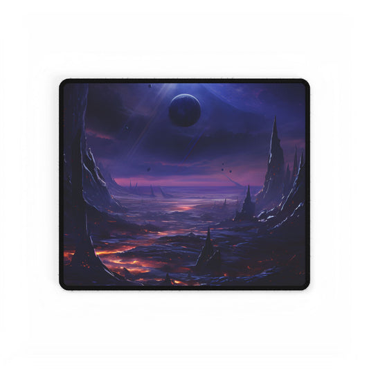 Black Hole Cosmic Odyssey: Space Art Digital Print - Desk Mat