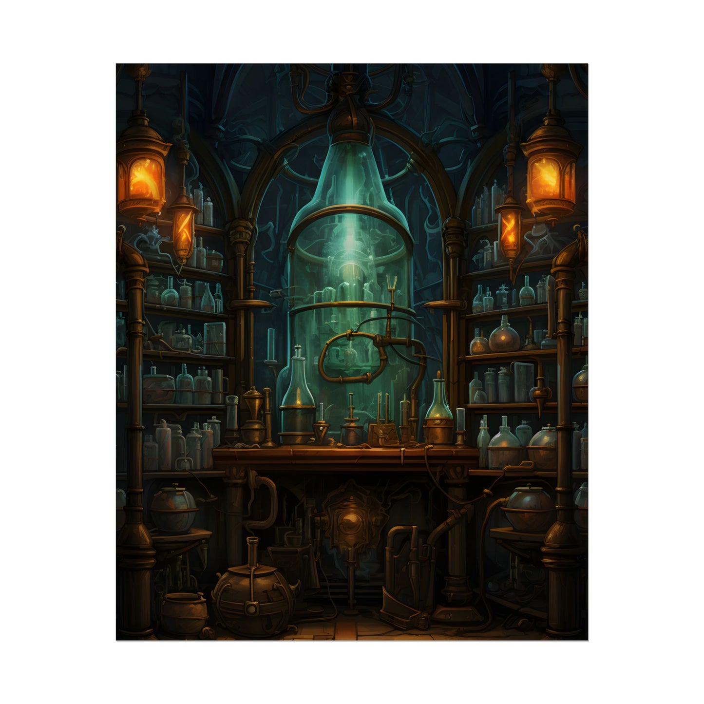 Mysterious Lab Test: Scientific Experiment in Progress - Poster