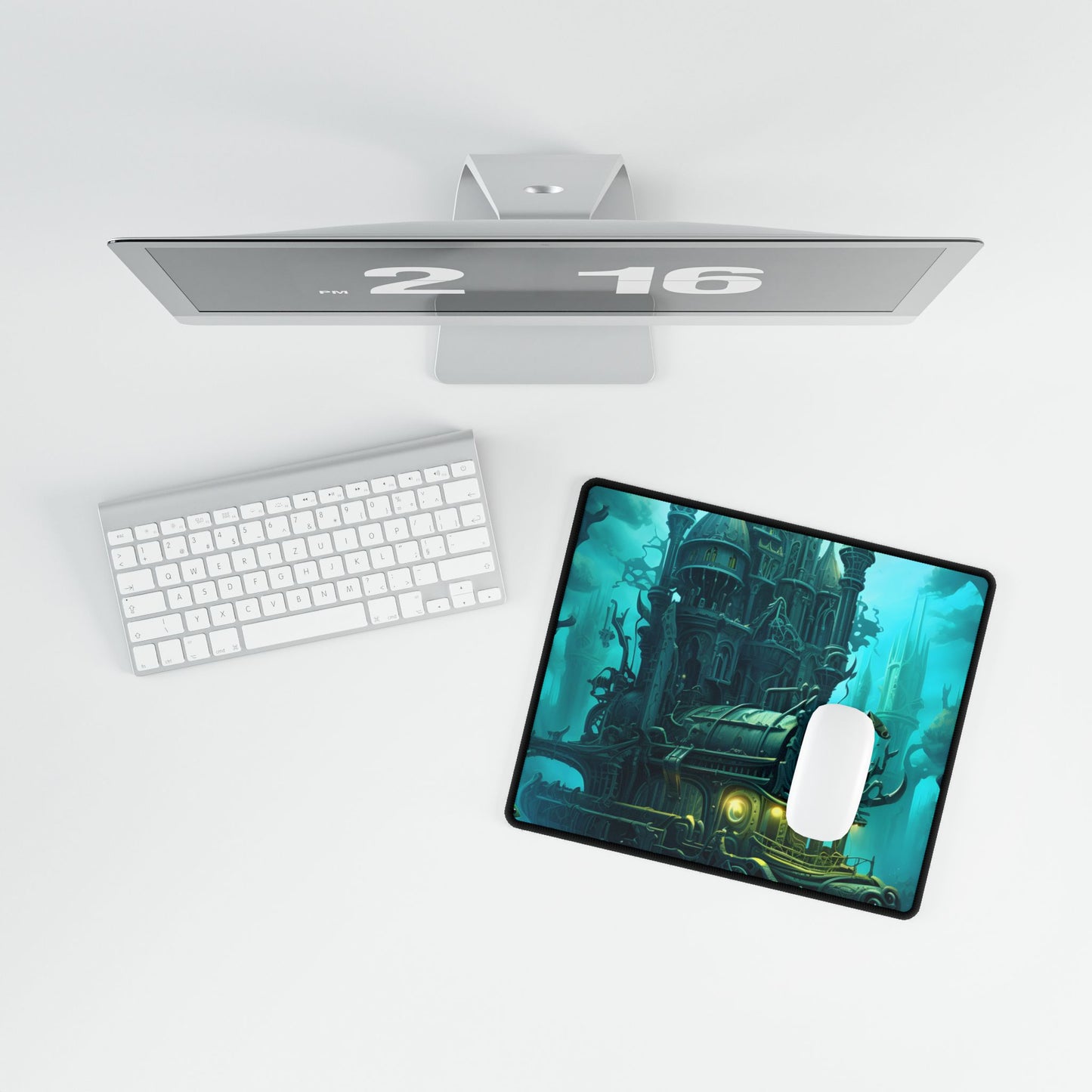 Tidal Quest: Steampunk Depths - Desk Mat