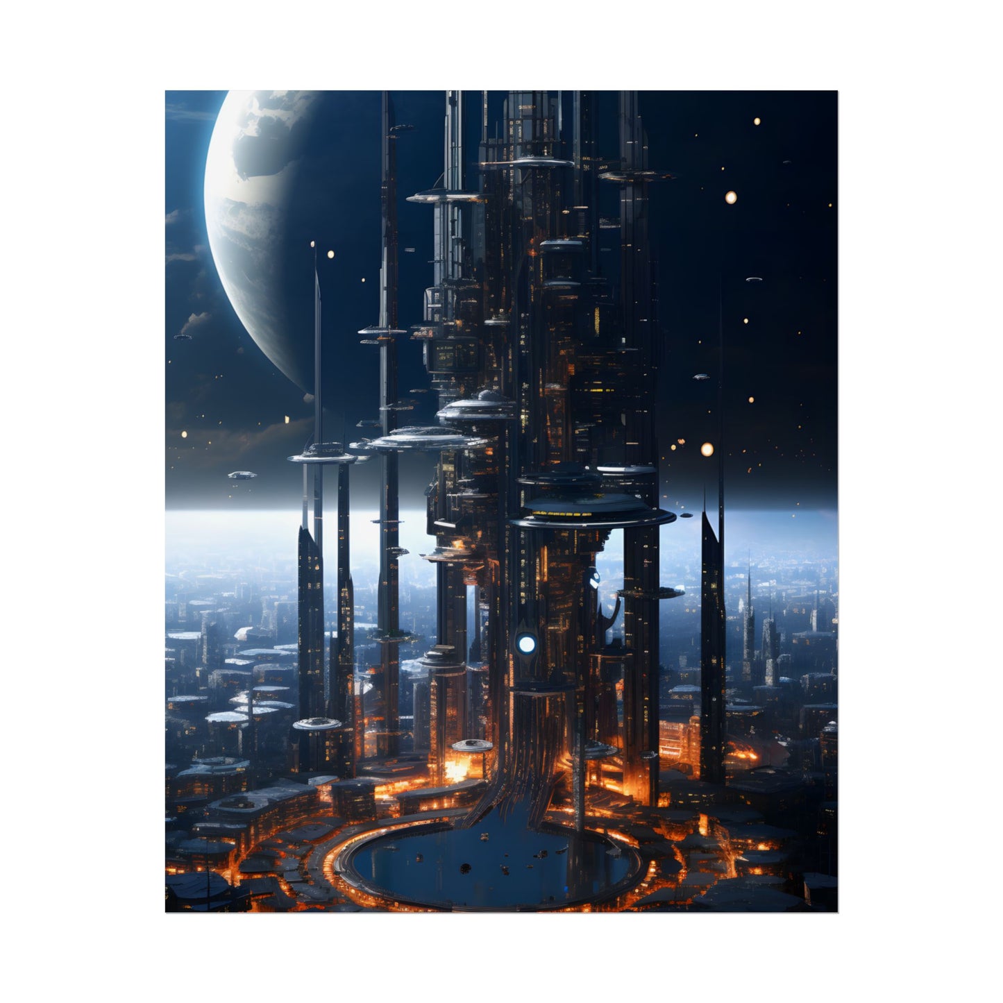 Massive Space Station: Industrial Orbit Artwork - Poster