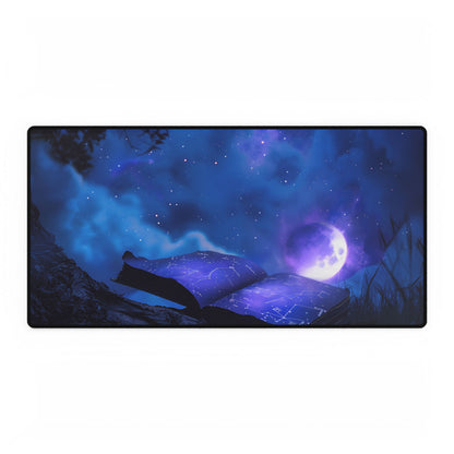 Starry Night Sky: Tranquil Celestial Scene - Desk Mat