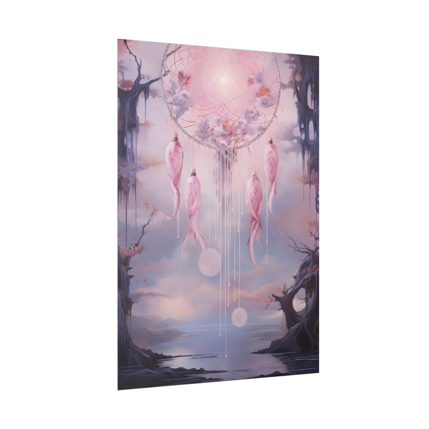 Ethereal Dreamcatcher Realm: Surreal Dreamscape Art - Poster