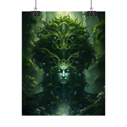 Mystical Forest Guardians: Ancient Tree Spirits Ethereal Artwork - Poster