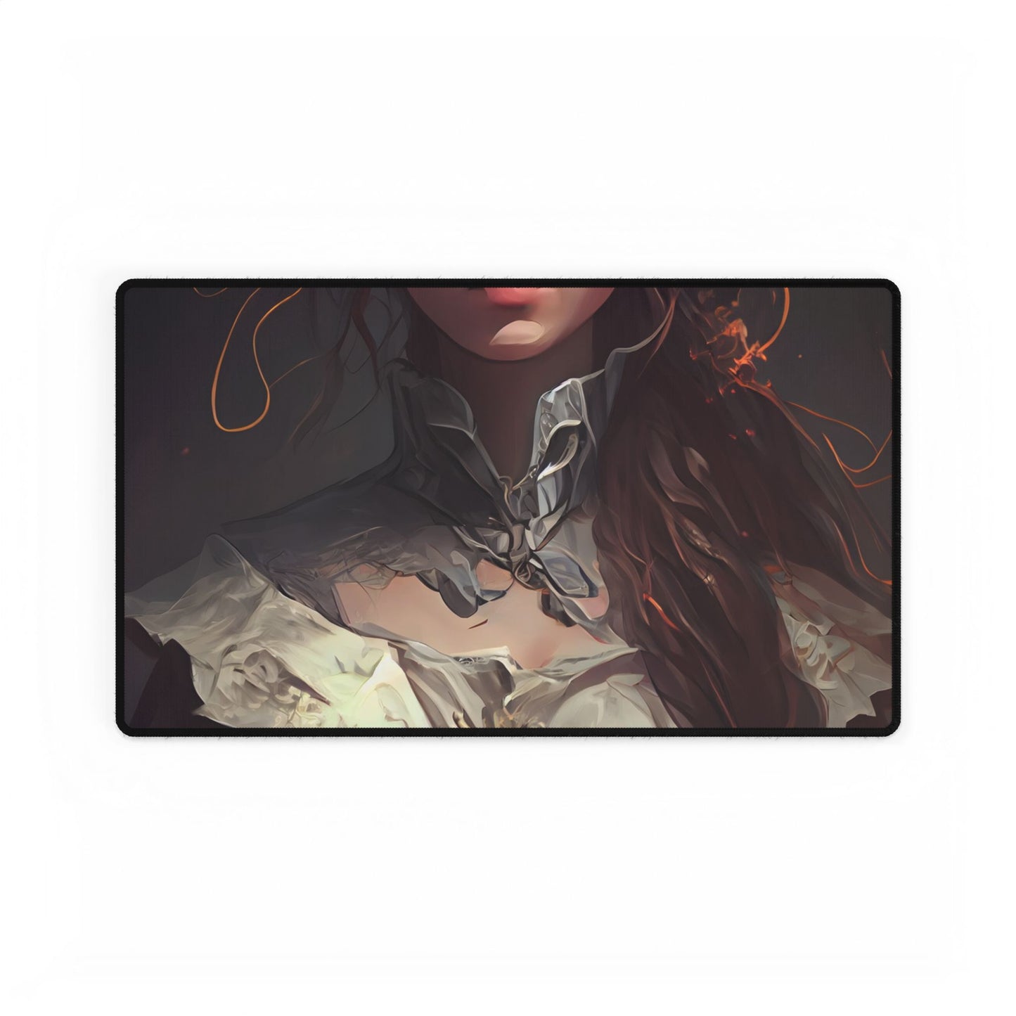 Elegant Professional Portrait: Brown Hair - Desk Mat
