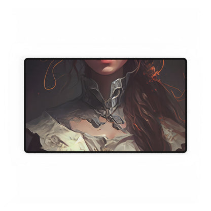 Elegant Professional Portrait: Brown Hair - Desk Mat