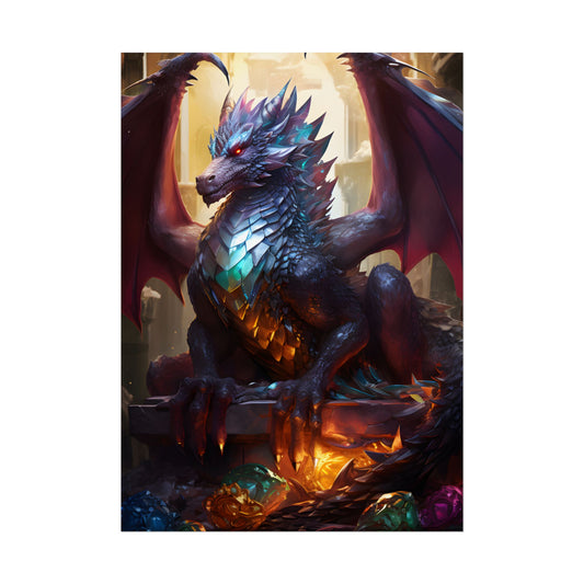 Ancient Dragon's Majestic Lair: Fantasy Guardians of Old - Poster