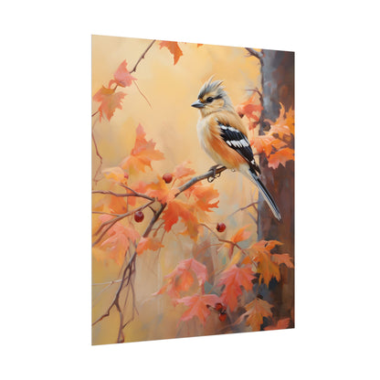 Vibrant Autumn Oak: Realistic Oil Painting - Poster