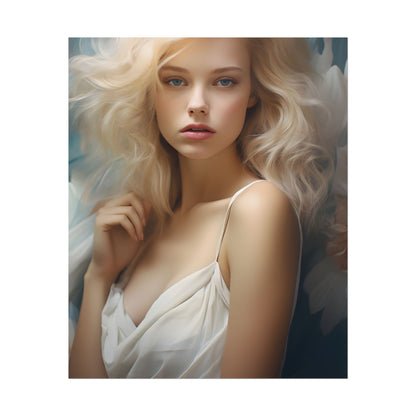 Modern Blonde Portrait: Unvarnished Natural Beauty - Poster