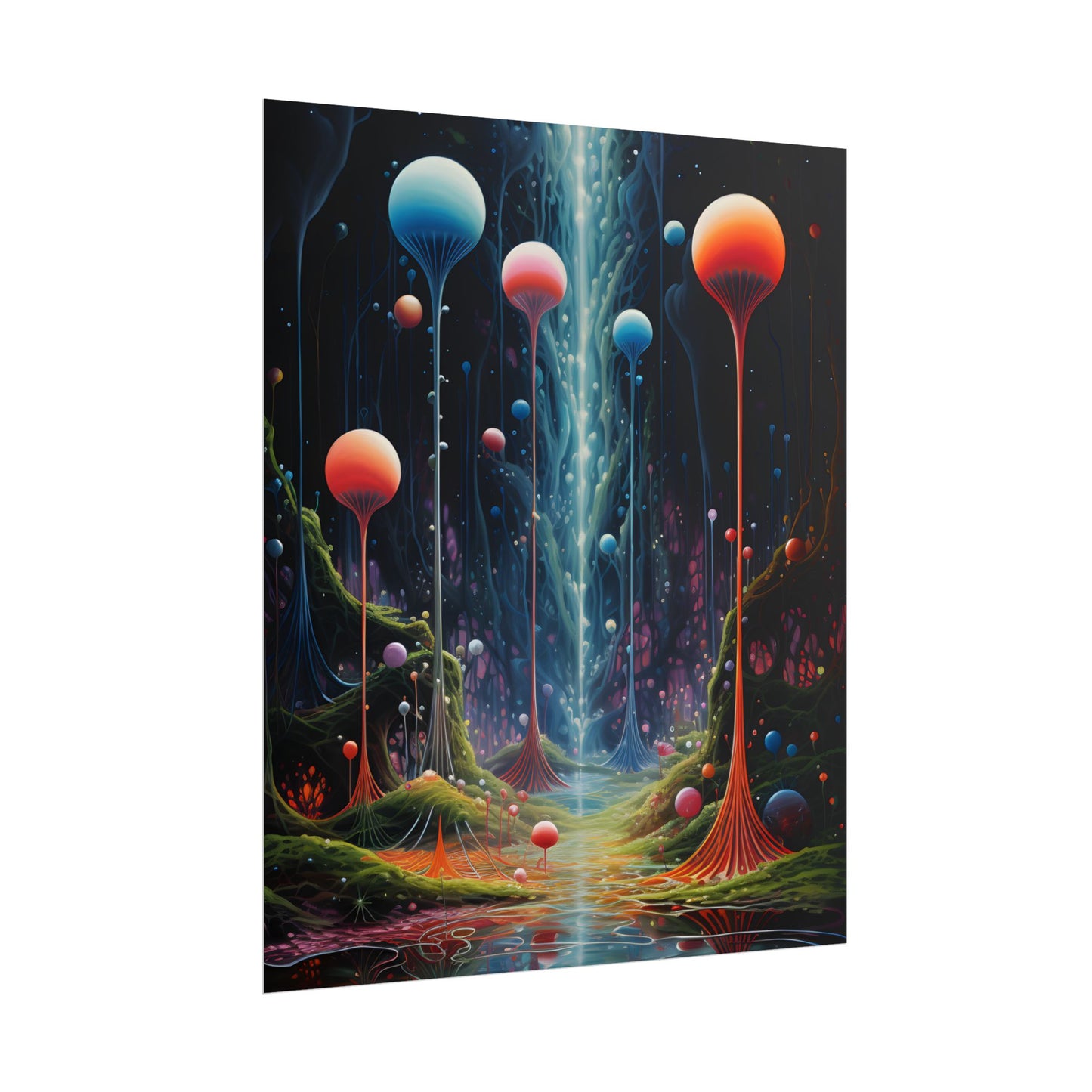 Celestial Dreams: Soft Blue Art Gallery - Poster