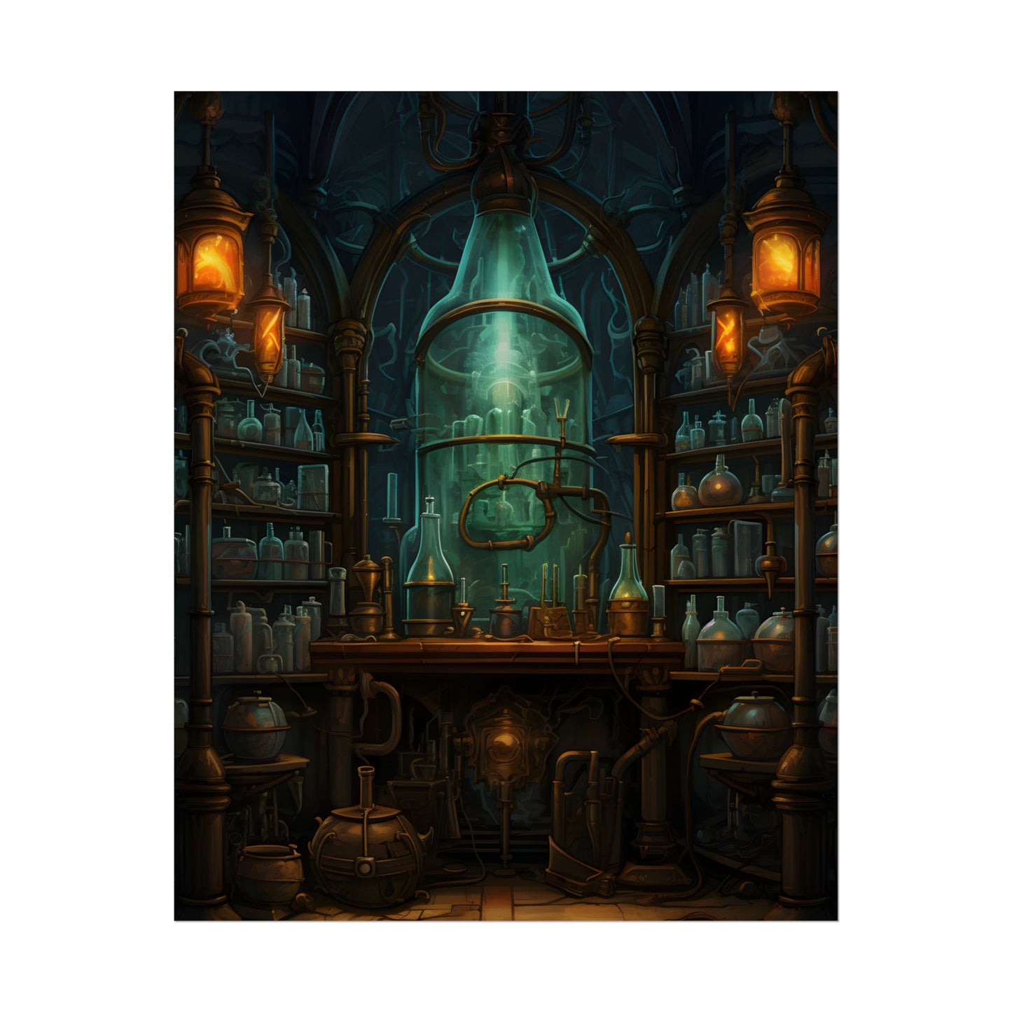 Mysterious Lab Test: Scientific Experiment in Progress - Poster