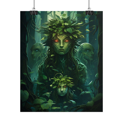 Mystical Forest Guardians: Serene Ancient Tree Spirits - Poster