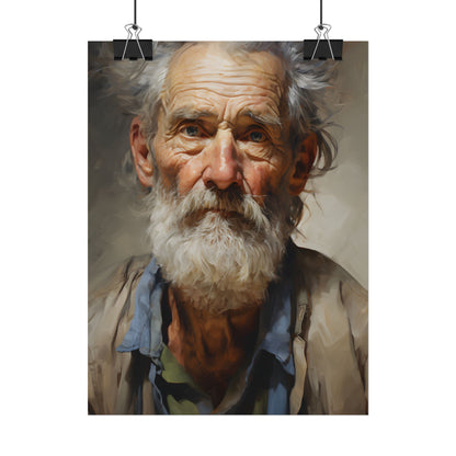 Elderly Wisdom: Portrait of a Timeless Soul - Poster