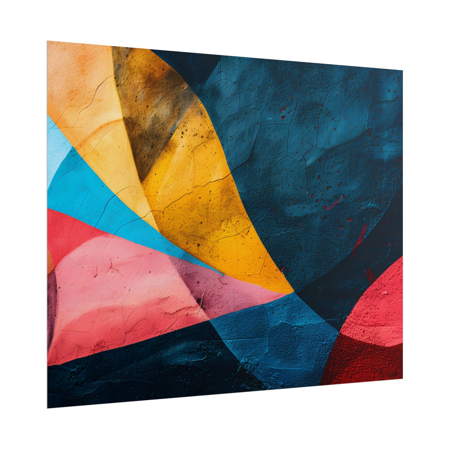 Vibrant Abstract Textured Design: Colorful Artwork - Poster