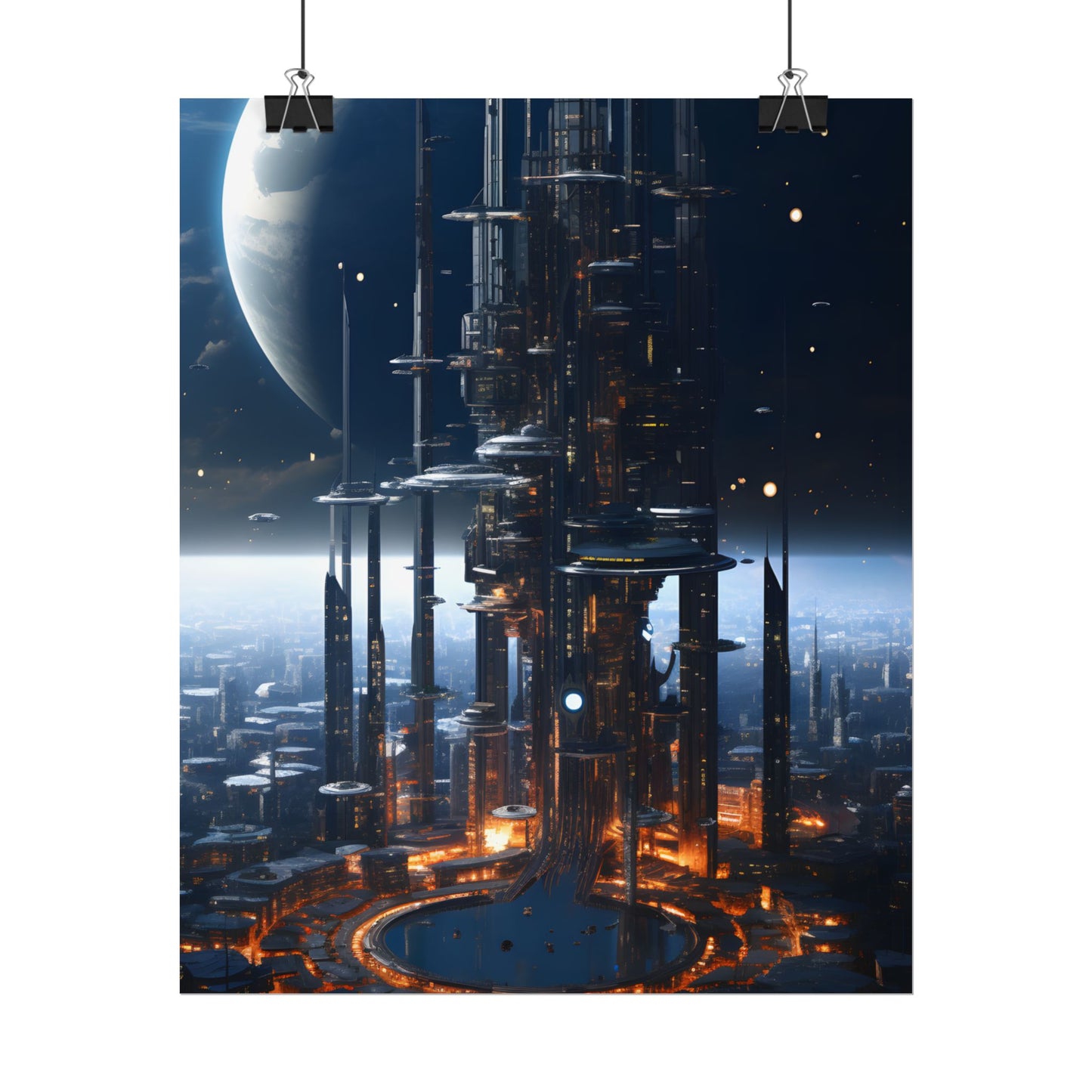 Massive Space Station: Industrial Orbit Artwork - Poster