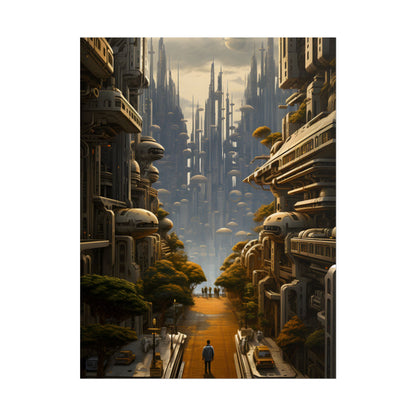 Serene Utopia: Tranquil Garden Oasis - Poster