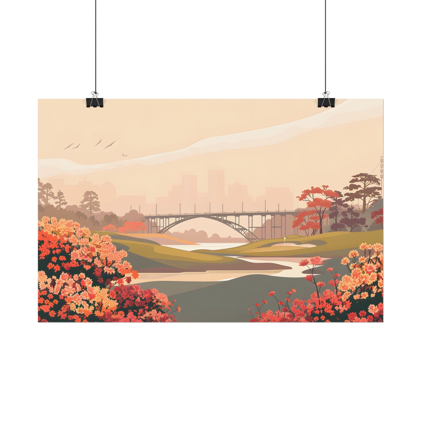 Retro Golf at Augusta: Vintage Illustration - Poster