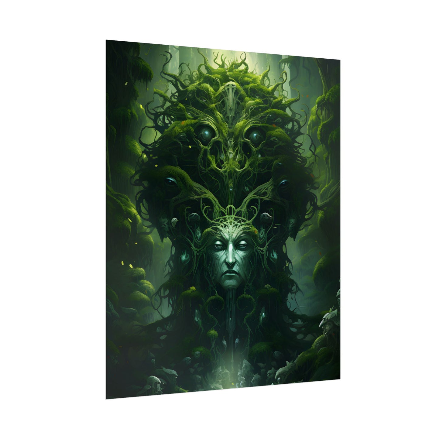 Mystical Forest Guardians: Ancient Tree Spirits Ethereal Artwork - Poster