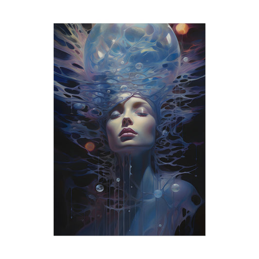 Celestial Art Gallery: Fantastical Interior Space Artwork - Poster