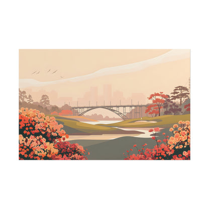 Retro Golf at Augusta: Vintage Illustration - Poster