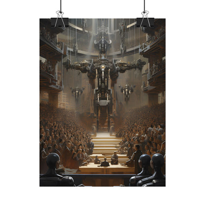 Robot Symphony: Elevated View of Robot Orchestra - Poster