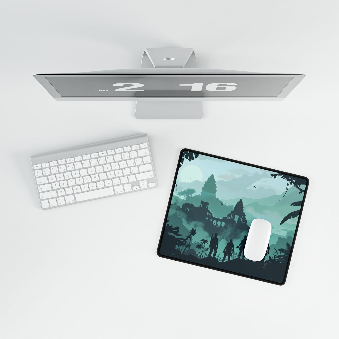 Heroic Night Digital Art: Starry Skies Adventure - Desk Mat