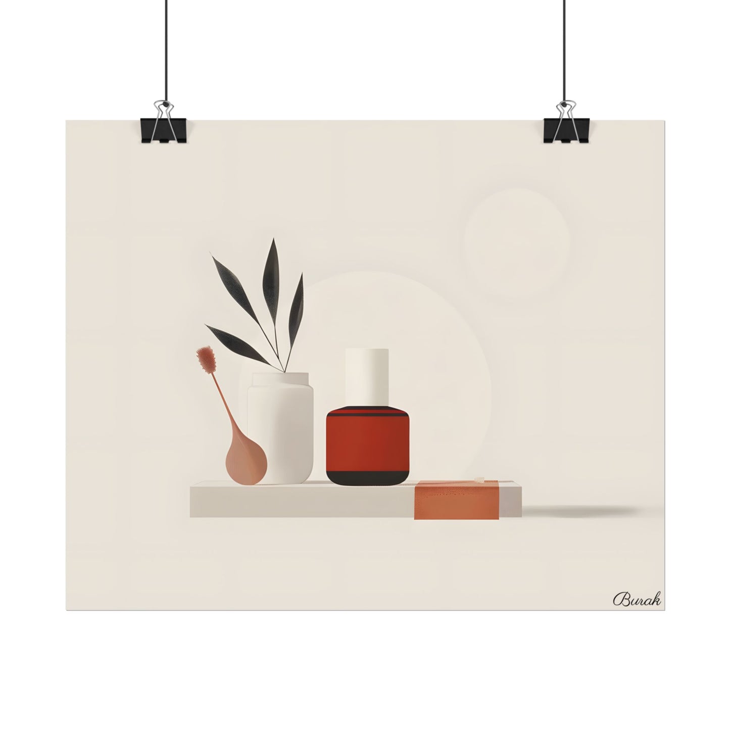 Minimalist Electronic Device: Bold Modern Art Illustration - Poster
