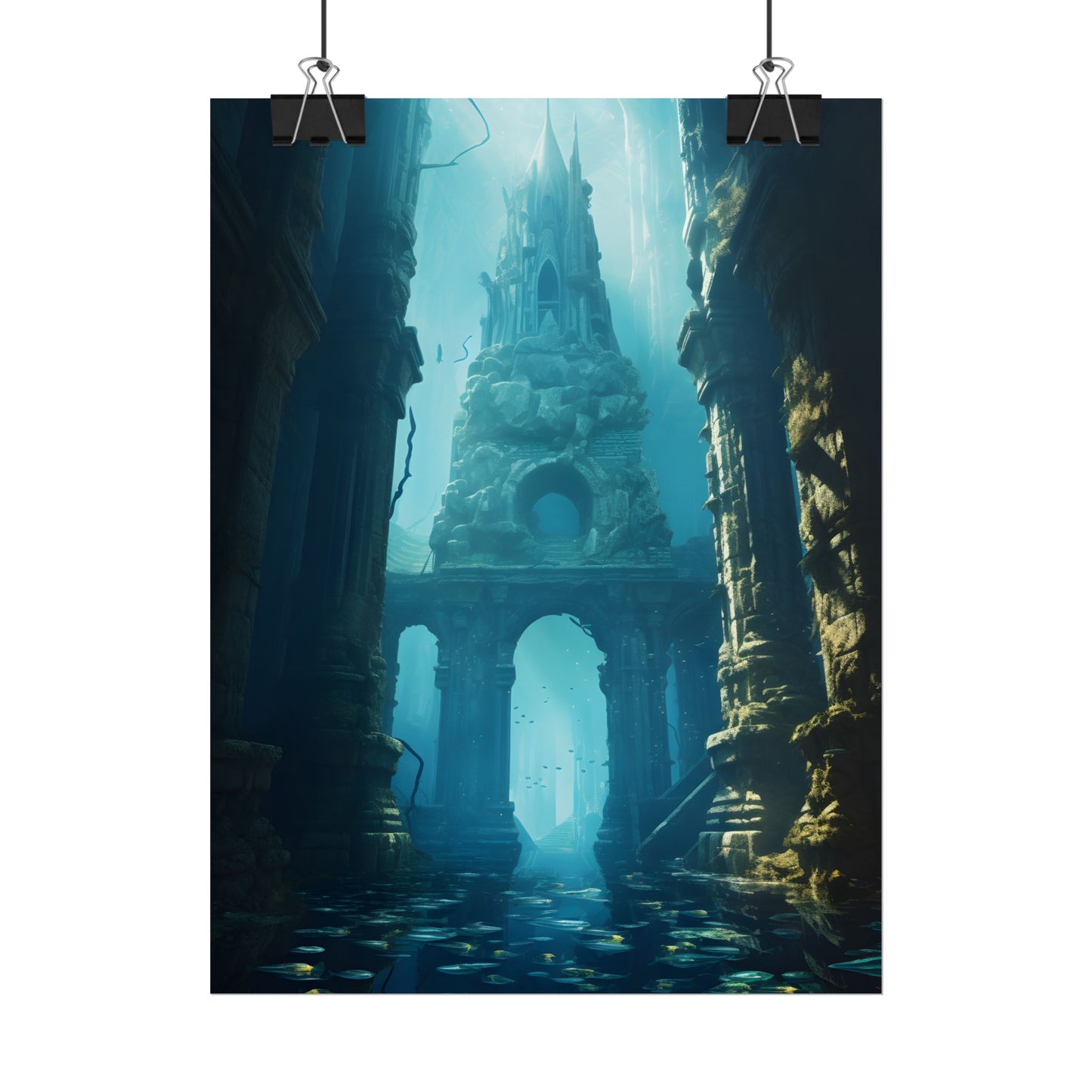 Lost Underwater Civilization: Ancient City Artwork - Poster