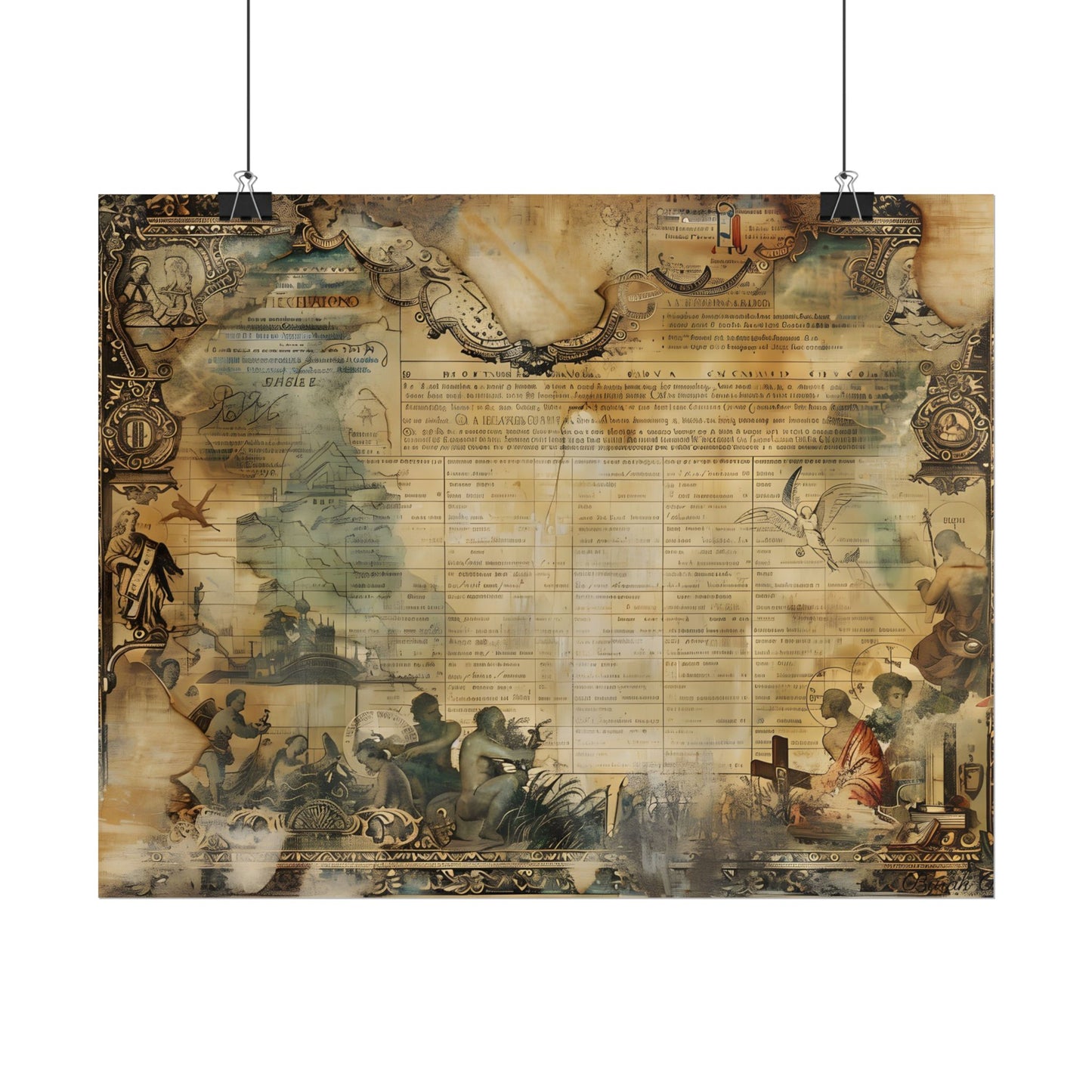 Vintage Biblical Scene: Medieval Art Poster - Poster