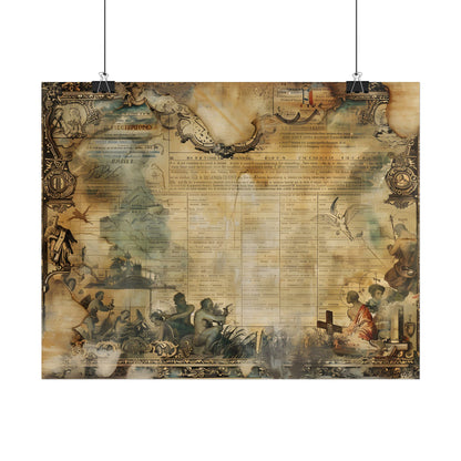 Vintage Biblical Scene: Medieval Art Poster - Poster