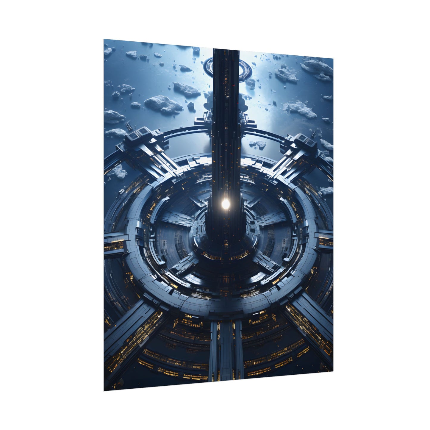Cosmic Space Station: A Glimpse of Home in the Stars - Poster