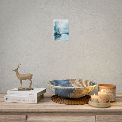 Serene Landscape: A Peaceful Nature Scene with Inspirational Quote - Poster