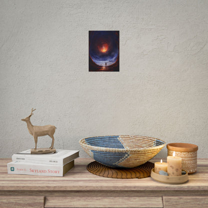 Mysterious Black Hole Cosmos: Space Art with Planetary Orbits - Poster