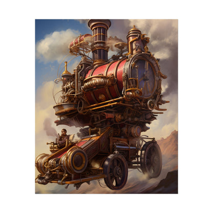 Steampunk Thrill: Airship Sky Race Adventure - Poster