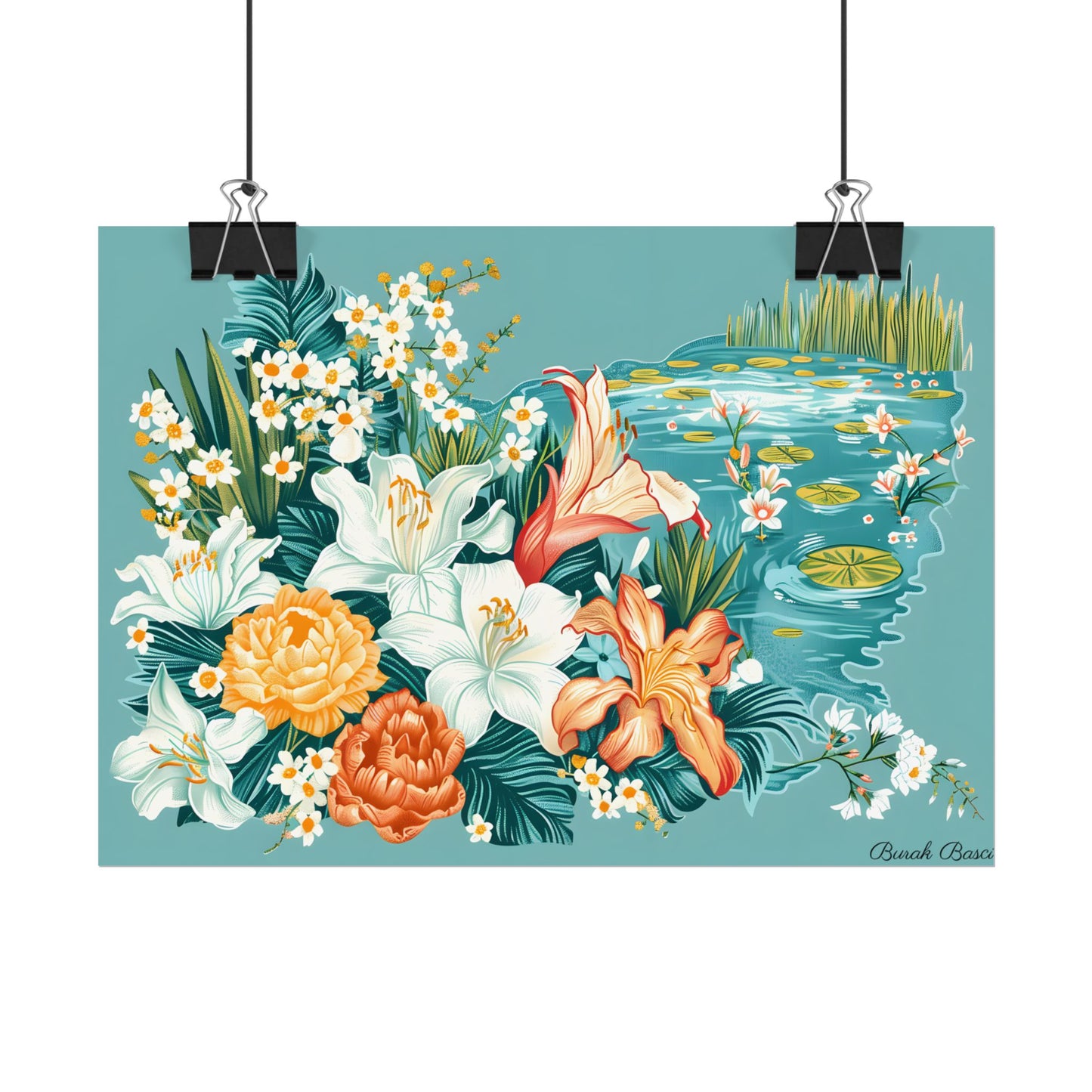 Vibrant Florida State Map: Colorful Artwork - Poster