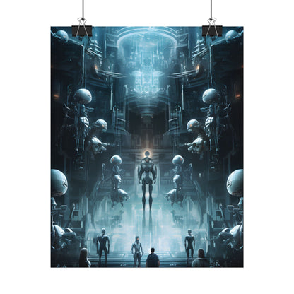Robotic Orchestra: Minimalist Auditorium Scene - Poster