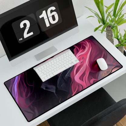 Astonishing Female Portrait: Stylized Pink Hair Artwork in Dre - Desk Mat