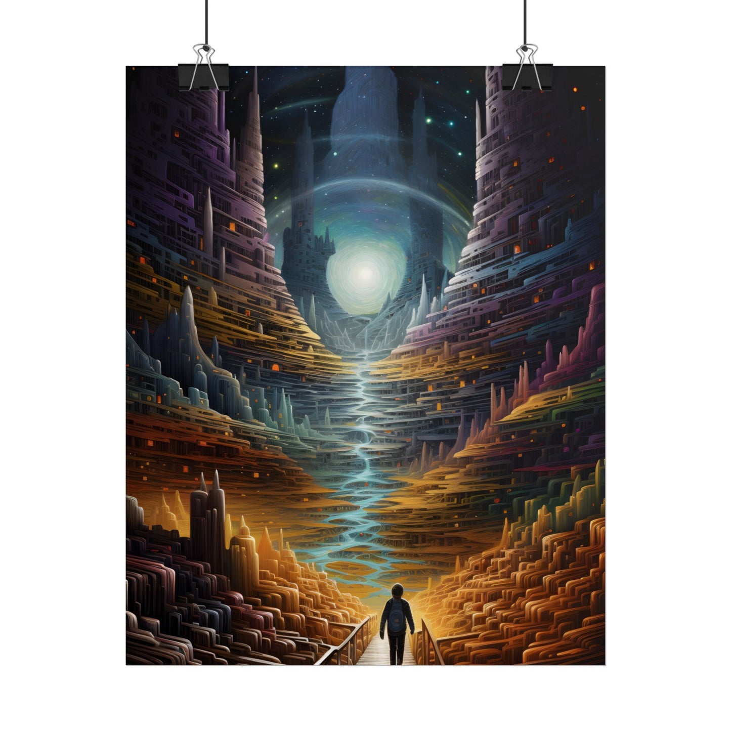 Space Explorer Journey: Astronaut in Cosmic Adventure - Poster