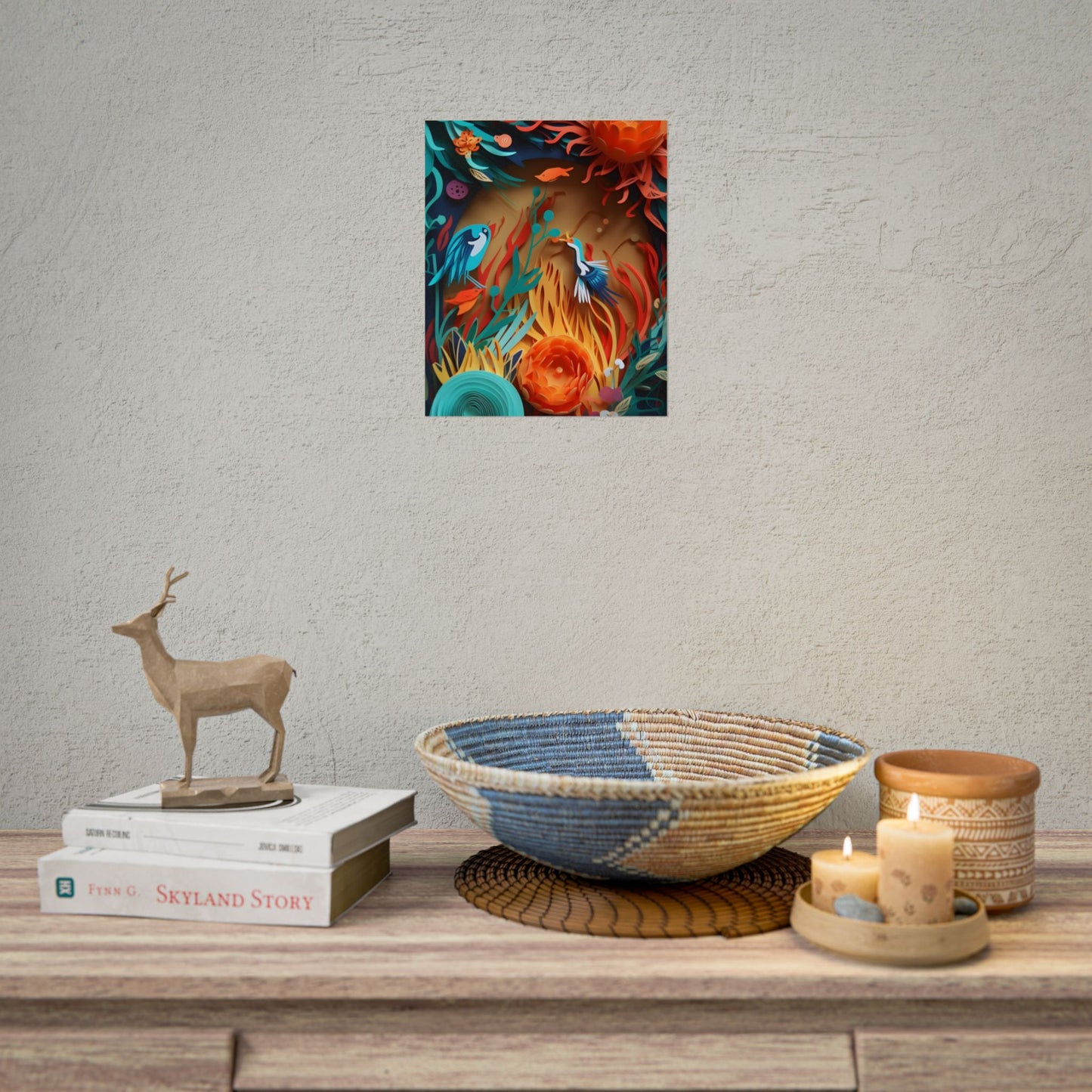 Eye-Catching Paper Quilling Indian Landscape Artwork - Poster