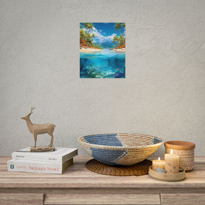 Tropical Paradise Tranquility: Lush Island Getaway Art - Poster