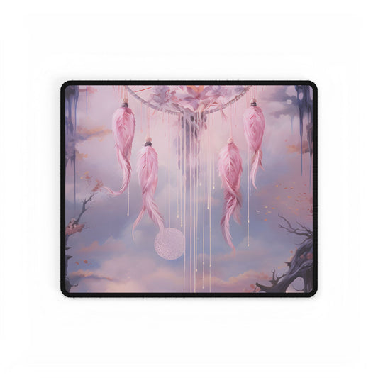 Ethereal Dreamcatcher Realm: Surreal Dreamscape Art - Desk Mat