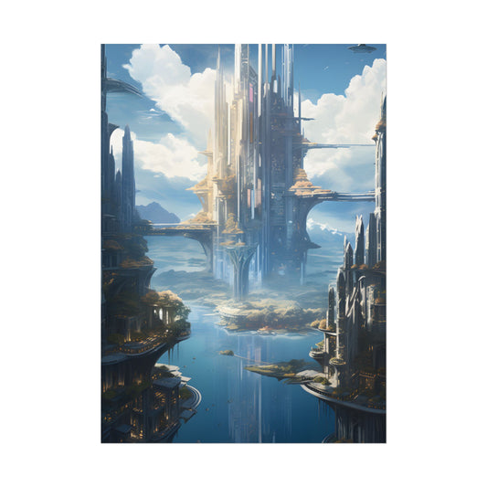 Breathtaking Floating City: Waterfront Wonders at Columbia - Poster