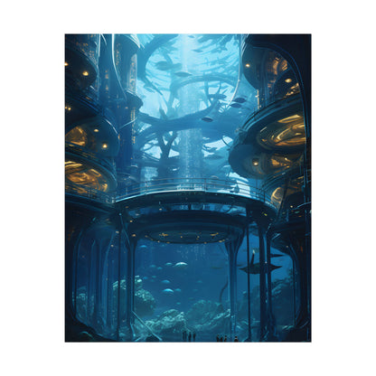 Advanced Underwater City: Visionary Metropol in the Future - Poster