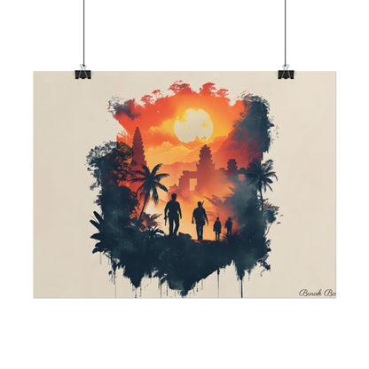 Nathan Drake's Adventure: Minimalist Illustration - Poster